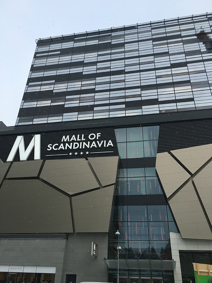 Exteriör av varuhuset Mall of Scandinavia